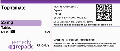 Topiramate 25mg 70518 2517 01